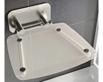 Zdjęcie produktu dla Ravak: Siedzisko prysznicowe Ovo B II, B8F0000051 Stal nierdzewna+Przezroczysty
