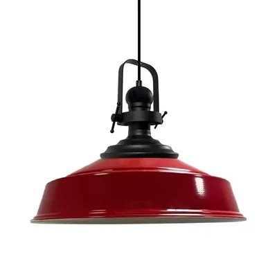 Produktbild von Pendelleuchte Rot-Asletl Hängelampe Metall Ø40 cm, Modern Lampe
