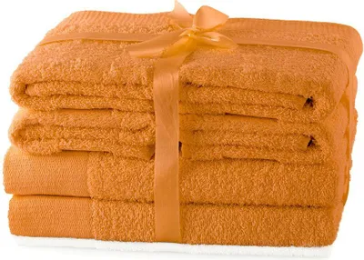 Zdjęcie produktu dla Zestaw Ręczników 2*70x140 + 4*50x100 Pomarańczowy AmeliaHome