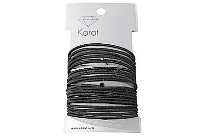 Produktbild von KARAT Haargummi dünn schwarz 20 Stück