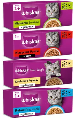 Produktbild von Whiskas Adult 160x85g Mix der Geschmacksrichtungen Klassische Mahlzeiten