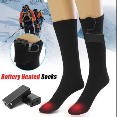Produktbild von Wiederaufladbare Batterie beheizte Socken, elektrische Fußwärmer, Beinwärmer Wintersocken
