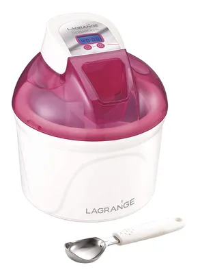 Immagine prodotto di LAGRANGE 409001, Gelatiera tradizionale, 1,5 l, 1 vaschetta/vassoio, Rosa, Bianco, 45 min, LCD
