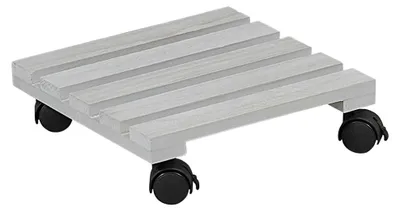 Produktbild von Pflanzenroller Pflanzenuntersetzer Rollbrett - 30 x 30 cm - Pappelholz - Bis 100 kg - Für Innenbereich