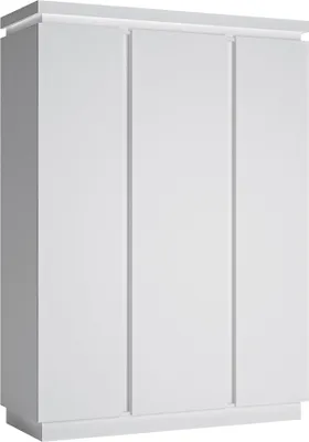 Produktbild von Kleiderschrank 3-türig in weiß Hochglanz LYNDHURST-129, B/H/T ca. 156/217/60 cm