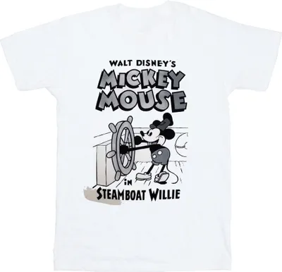 Obrázok produktu pre Mickey Mouse - Tričko "Steamboat Willie" pre mužov/dámy Uni RO11114 (XL) (White)