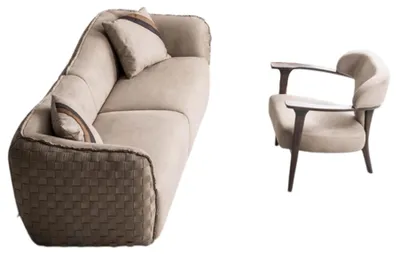 Produktbild von Elegantes Möbelset mit Sofa und Sessel im modernen stilvollen Design