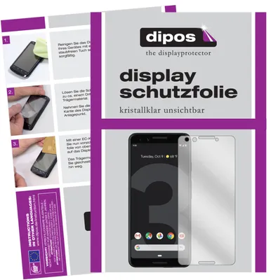 Produktbild von 2x Schutzfolie für Google Pixel 3 klar Displayschutzfolie Folie Display Schutz