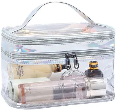 Immagine prodotto di Sacchetto per la pulizia a doppio strato, beauty case da viaggio, organizer per trucchi, porta-pennelli impermeabile