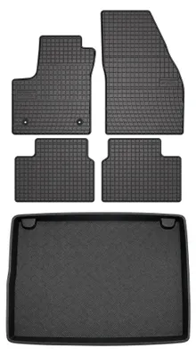 Zdjęcie produktu dla Dywaniki gumowe + mata bagażnika do Opel Meriva B 2010-2014 (górny poziom podłogi) – czarne, dopasowane – Wielganizator SolidPRO