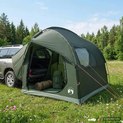 Produktbild von Autozelt Olivegrün 239 x 210 x 210 cm Polyester und Stahl - Campingzelte c2536
