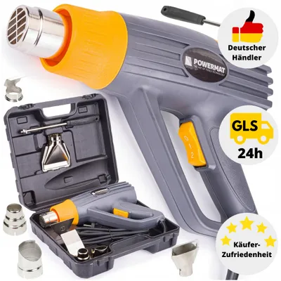 Produktbild von Heißluftpistole Heißluftfön Heißluftgebläse 2000 W mit Düsen + Koffer Entlacken