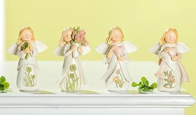 Obrázok produktu pre 1 ks Ochranný anjel  „Šťastie“, polyrezín, výška cca 8,0 cm