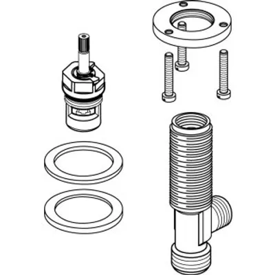 Produktbild von IDEAL STANDARD A860444NU Seitenventil kpl., G1/2, warm