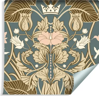 Produktbild von 10m VLIES TAPETE Rolle Retro Pflanzen Ornamente BLUMEN XXL