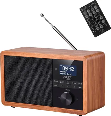 Produktbild von Adler AD 1184 Radio DAB+ Bluetooth Digitalradio Wecker Alarmfunktion Holz braun
