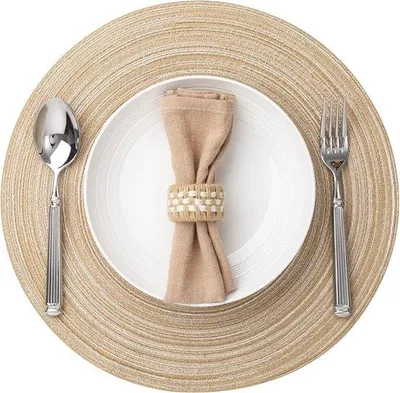 Imagen del producto de Protectores de mesa trenzados, resistentes al calor - 38 cm