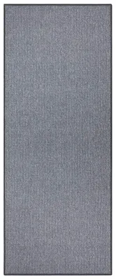 Bouclé-Läufer, rutschfest, Flachgewebe, grau, 67 x 300 cm