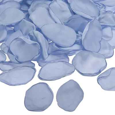 200 künstliche Rosenblätter aus Seide, hellblau, 4 cm