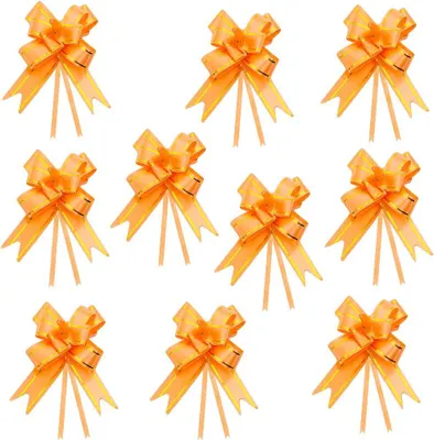 Produktbild von Oblique Unique 10 Geschenkschleifen mit Geschenkbändern Deko Schleifen - orange