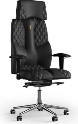 Produktbild von KULIK SYSTEM Ergonomischer, verstellbarer Bürostuhl mit Rückenlehne, Lenden- und Wirbelsäulenstütze |   design|Business - schwarz
