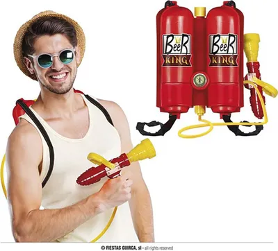 Immagine prodotto di Zaino per birra dei Vigili del Fuoco Zaino per bevande con doppio contenitore per adulti, colore: rosso