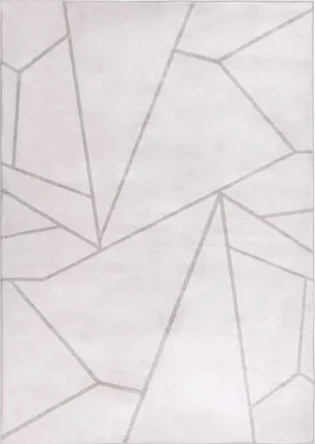 Obrázek produktu pro BELIANI Koberec světle béžový látkový 160 x 230 cm moderní geometrický vzor obývací pokoj ložnice pro podlahové vytápění protiskluzová spodní strana