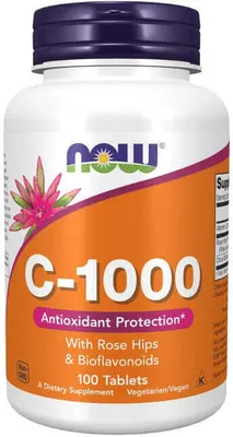 Image de Vitamine C-1000 avec cynorrhodon 100 comprimés Now Foods