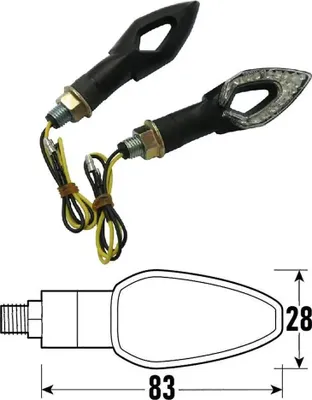 Obrázok produktu pre Bcr indikátor oštepu pre motocykle Golden Golden jedna veľkosť