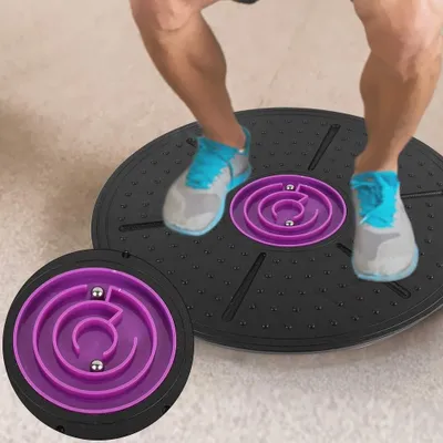 Image de Cosensi - Dailygoods - Dailygoody - Planche d'équilibre Wobble - Entraînement de l'équilibre - Design unique - Violet - Fitness et yoga - Capacité de charge : 150 kg - Idéal pour la maison et le bureau