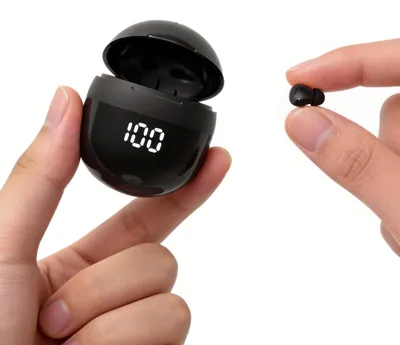 Produktbild von Mini unsichtbare Kopfhörer Bluetooth kabellos in Ear Headphones Schwarz