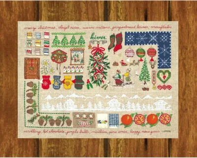 Produktbild von Le Bonheur des Dames Kreuzstich Set "Winter", Zählmuster, 40x30cm
