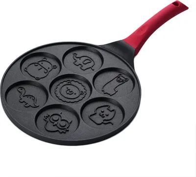 Produktbild von Pancake Maker Pan - Bratpfanne Pfannkuchenform Formen fuer Kinder Antihaft-Pfannkuchen-Bratpfanne mit 7 Tierformen Motivbackformen