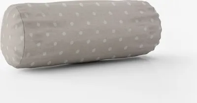 Produktbild von SCHÖNER LEBEN. Kissenhülle Full Stop Punkte stein grau weiß Größe 15x40cm (ØxB) Nackenrolle 15x40cm (ØxB) Nackenrolle Größe