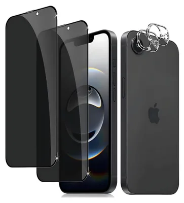 Produktbild von 2X Panzerglas für iPhone 16e Blickschutz Sichtschutz Anti-Spy Schutzglas Panzerfolie