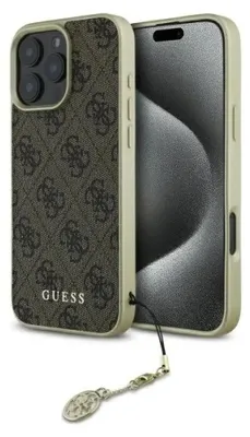 Immagine prodotto di Guess Guhcp16Lgf4Gbr Iphone 16 Pro 6.3 Brązowy/Brown Custodia rigida 4G Charms Collection