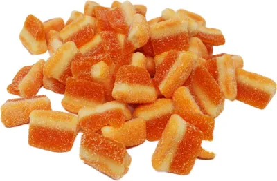 Produktbild von Fruchtgummi saure Pfirsichstücke fruchtig erfrischend halal 1000g