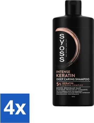 Obrázek produktu pro SYOSS - Keratin - Šampon - Dlouhotrvající styling - 440ml - Výhodné balení - 4 kusy