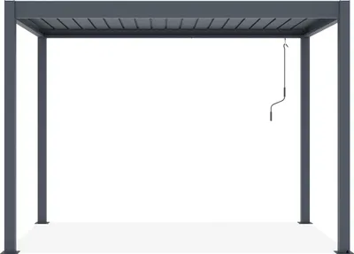 Produktbild von PIANA 3x2m freistehende, bioklimatische Pergola aus grauem Aluminium