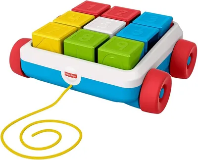 Image de Trekkaart et ensemble de blocs d'activités - Voiture jouet avec 9 blocs empilables pour bébés dès 6 mois - GJW10