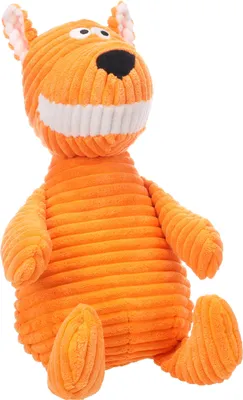 Image de Jouet pour chien Flamingo Ribbi, forme renard, couleur orange, dimensions : 35 x 21 x 48 cm