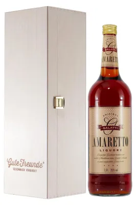 Produktbild von Galatti Amaretto Liquore mit Geschenk-Holzkiste