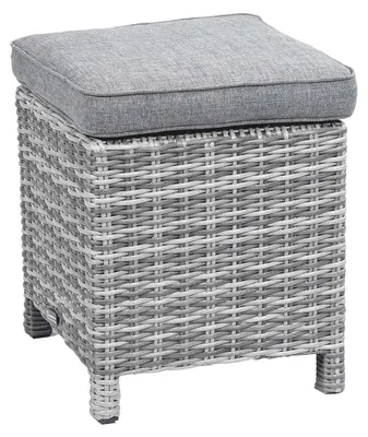 Produktbild von Hocker Dublin 40 x 40 cm | Aschgrau | Rattan