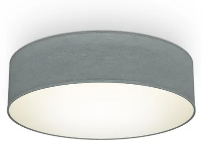 Produktbild von Deckenleuchte Ø38 cm - Stoffschirm, E27 Fassung, 2-flammig, grau