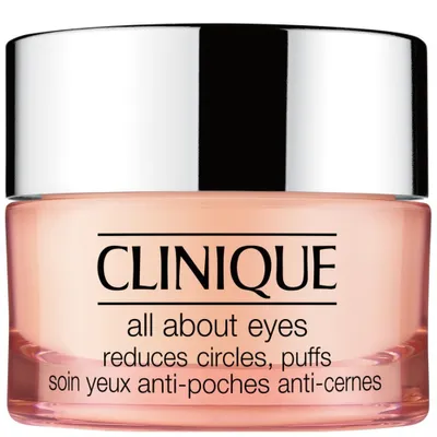 Obrázok produktu pre Clinique All About Eyes, Očný krém, Ženy, Univerzálna pleť, Proti tmavým kruhom, Proti opuchu, Hrniec, Cyclopentasiloxane, Water\Aqua\Eau, Isostearyl Palmitate, Polyethylene, Butylene Glycol,...