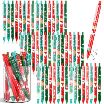 Immagine prodotto di Set di 48 penne a sfera natalizie – Penne gel creative per scuola e ufficio