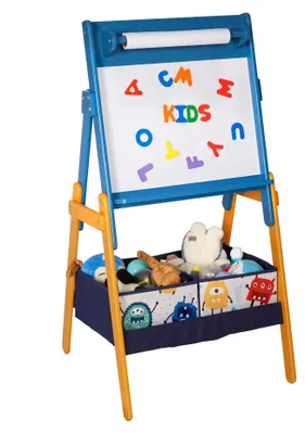 Image de Tableau d'apprentissage en bois pour enfants, avec aimants, sur support, idéal pour apprendre, dessiner et ranger – MONSTER