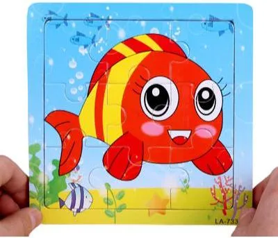 Obrázok produktu pre Drevené puzzle v ráme Vzdelávacie puzzle s rybami
