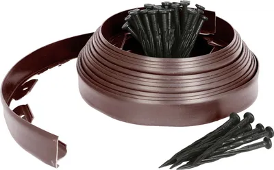 Produktbild von Harbor Housewares Flexible Rasen- und Wegkante aus Kunststoff – 10 m x 4 cm – Braun