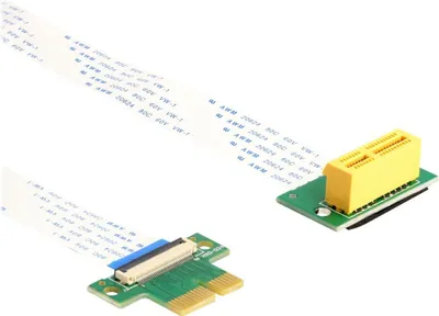 Immagine prodotto di DELOCK Riser Karte PCI Express x1 St. zu 1 Slot FPC Kab.30cm
